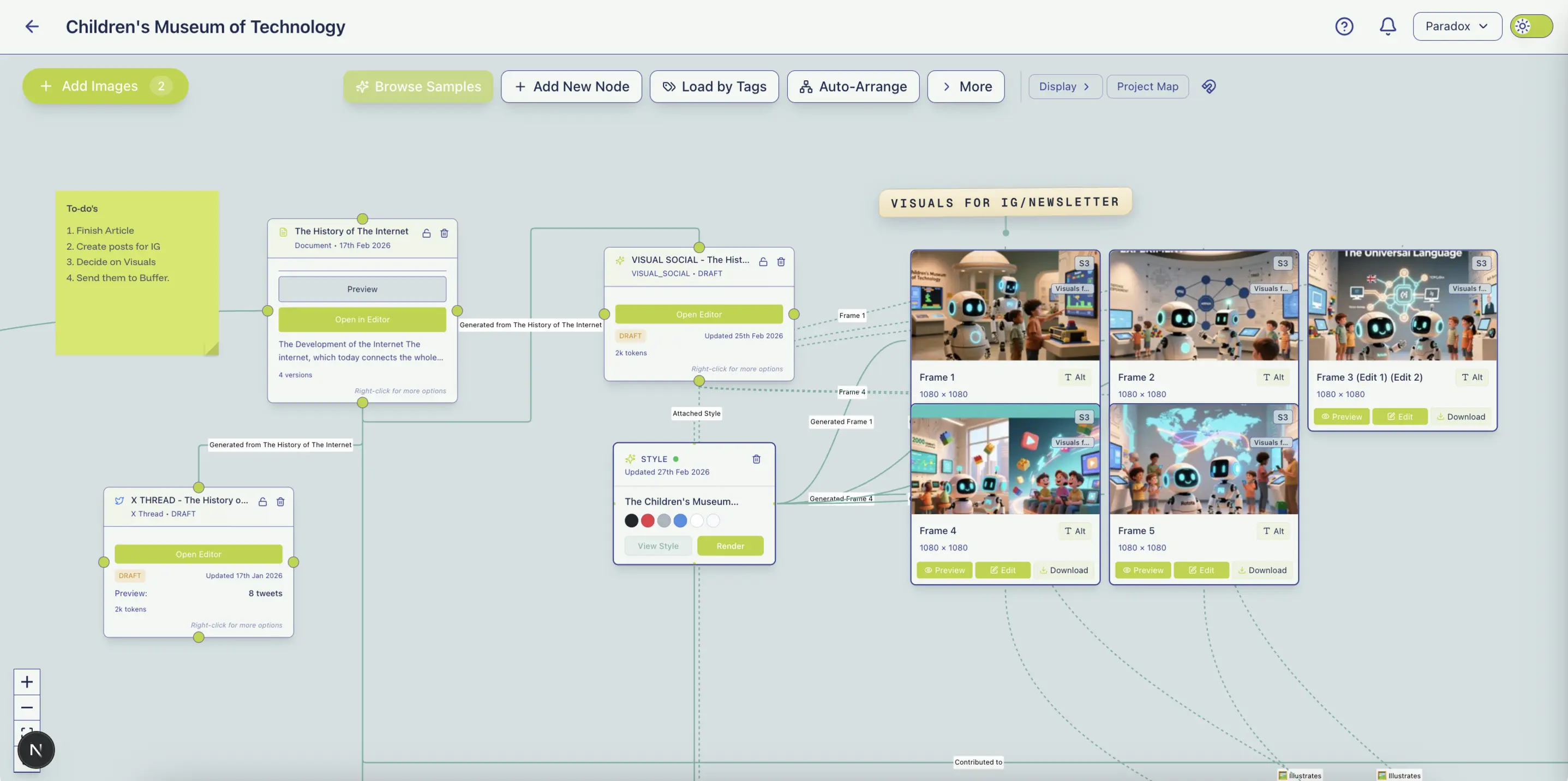 Paradox Canvas generative view