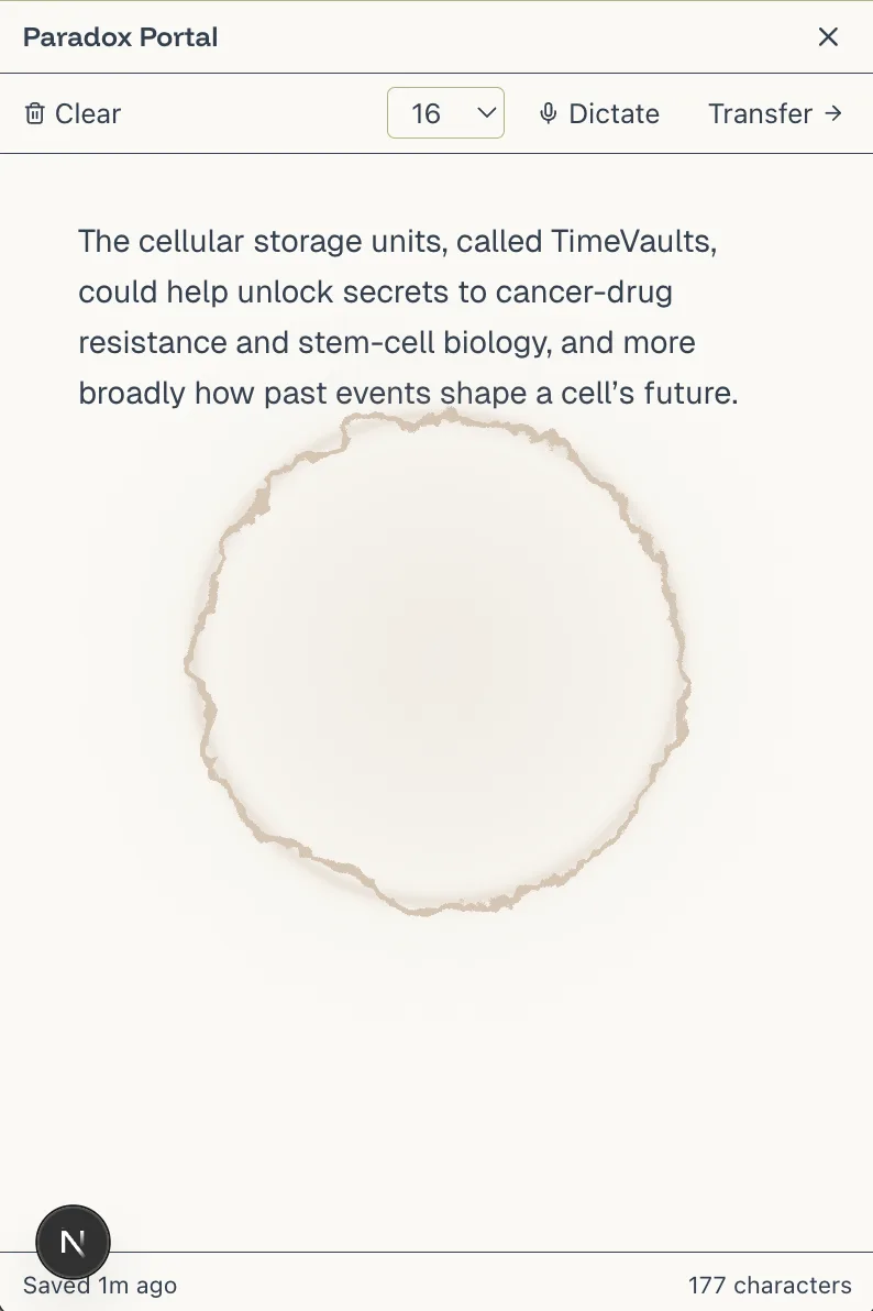 Paradox Portal floating capture window